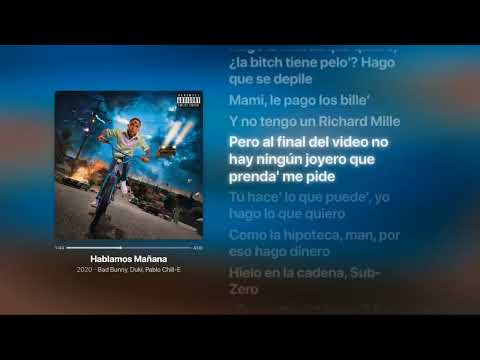 Hablamos Mañana ‐ Bad Bunny ft. Pablo Chill-E, Duki - Lyrics - YHLQMDLG