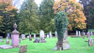 preview picture of video 'Autumn Graveyard Melrose Abbey Borders Of Scotland'