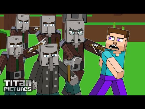 Titan Pictures - Minecraft Animation - Clan Wars | Villager vs Pillager | Episode 1 - Welcome Back Player