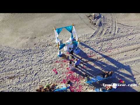 Beach Wedding Drone - Aerial Video Clip