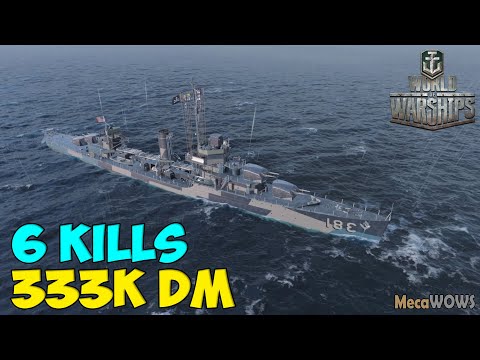 World of WarShips | Somers | 6 KILLS | 333K Damage - Replay Gameplay 4K 60 fps