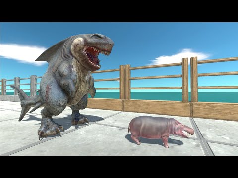 Who Can Escape from Megalodon Rex? - Animal Revolt Battle Simulator