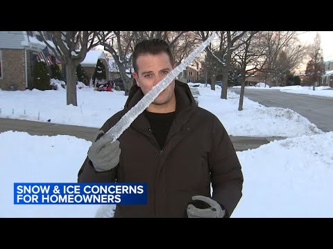 Chicago-area residents battle ice dams, icicles as winter gets fast and early start