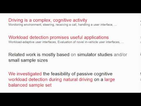 CHI 2014: Classifying Driver Workload
