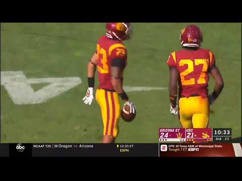 Football: USC 35, Arizona State 38 - Highlights 10/27/18