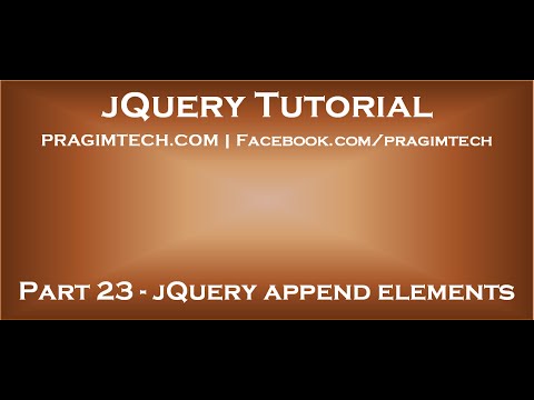 jQuery append elements