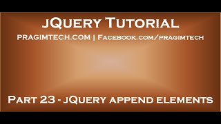 jQuery append elements