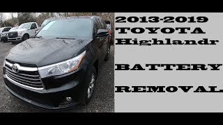 How to replace change battery Toyota Highlander 2013-2019