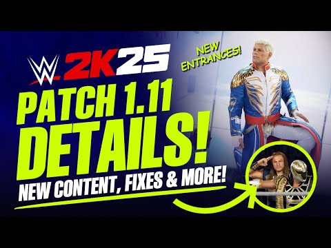 WWE 2K25 Patch 1.11: New Content Added!, Gameplay Updates, New Unlockables, CAS Parts & More!