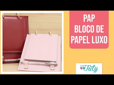 Como fazer bloco de papel luxo com sintético   |   Thiara Ney