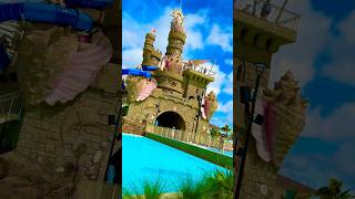 Carnival Cruise Line’s private destination Celebration Key comes with its own giant sand castle.