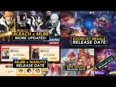 UPCOMING MAJOR EVENTS Release Dates BLEACH x MLBB| NARUTO x MLBB| KOF & KOF97| EXORCIST