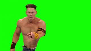 John Cena shocked and pointing green screen