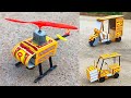 Diy 3 Crazy Toy Ideas Matchbox Helicopter Rickshaw Forklift Truck DIY