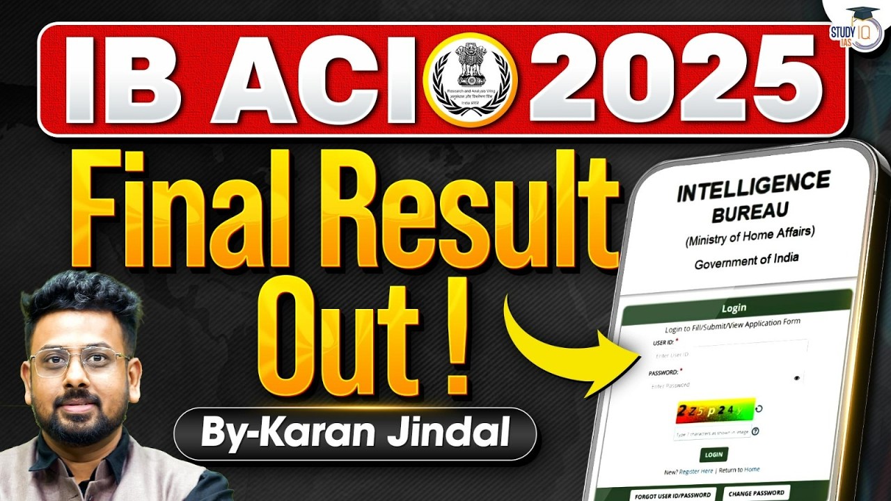 IB ACIO 2025 Final Result Released! | Check Your Selection Status Now | StudyIQ IAS