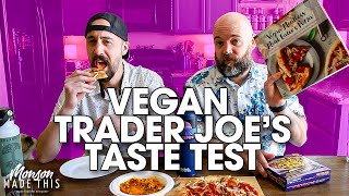 Vegan Trader Joe's *NEW* Frozen Foods Taste Test - Meat Eaters Pizza, Tofu Scramble, Ice Cream!