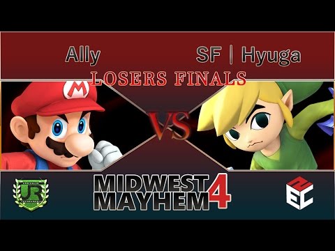 Midwest Mayhem 4  LOSERS FINALS - Ally (Mario) vs SF | Hyuga (Toon Link)