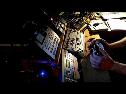 Noodling around with a Volca FM, SR-16, D-05, and my new TD-3
