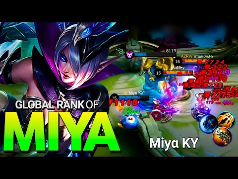 CRAZY DAMAGE! Miya Hard Carry Insane Burst Damage Build Global Rank of Miya Miyα KY - Mobile Legends