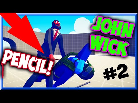 Pencil John Wick vs Every Unit 1v1 - TABS Mods Gameplay #2