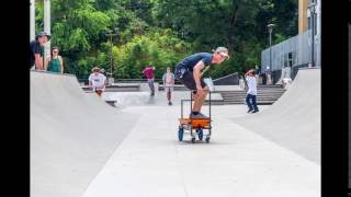 Joe rides the Dolly