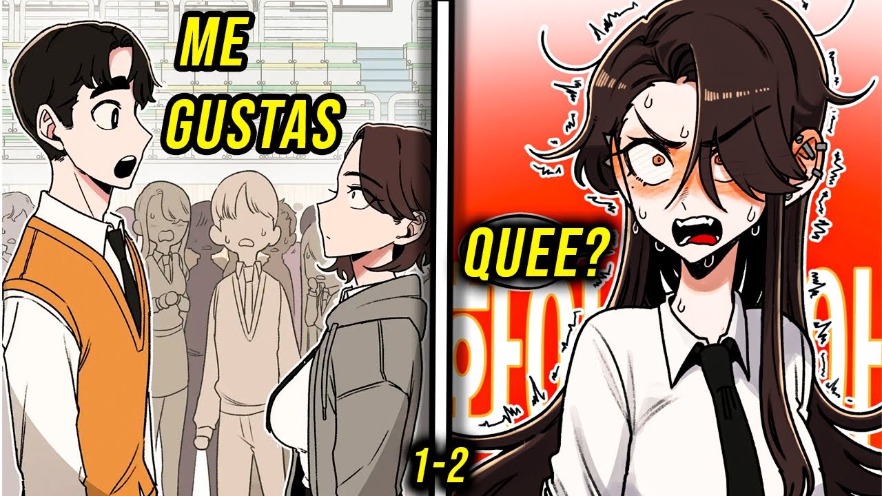 ♥️ ME LE CONFESÉ A MI NUEVA COMPAÑERA DE CLASES CON UNA MIRADA ATERRADORA 🥵 | Manwha Resumen (1-2)