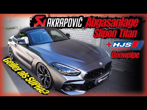 AKRAPOVIC titanium exhaust system + HJS downpipe suitable for exceptional BMW Z4 G29 OPF