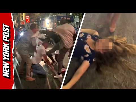 Sickening video shows woman knocked out COLD, amid huge brawl in Cincinnati
