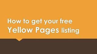 How to get your free Yellow Pages listing