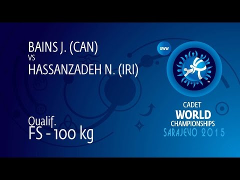 Qual. FS - 100 kg: N. HASSANZADEH (IRI) df. J. BAINS (CAN) by TF, 11-0