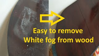 30s DIY Wood Table Restore: Remove white marks rings fog stains