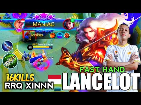 Perfect MANIAC! Aggressive Lancelot Gameplay!! By RRQ. XINNN | Mobile Legends ✓