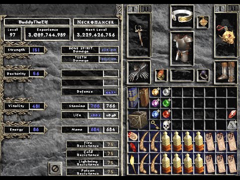 Project Diablo 2 (PD2) Season 6 - 12k Teeth Necromancer