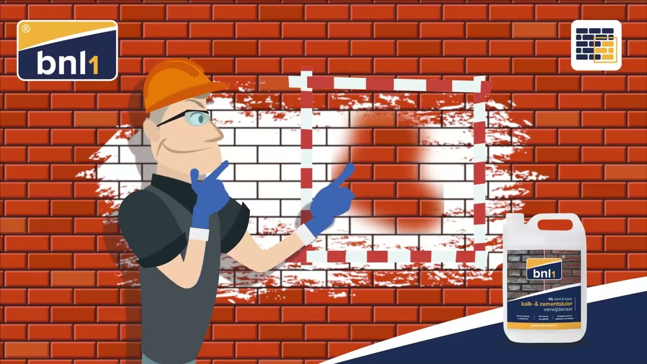 BNL1 Kalk en cementsluierverwijderaar gevelreiniger | witte uitbloei verwijderaar gebruiksaanwijzing