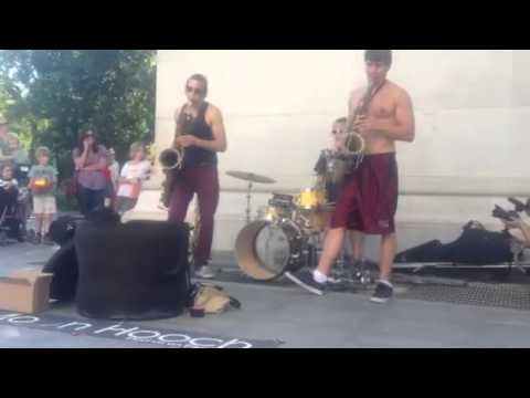 Moon Hooch in Wasington Sq Park, NYC 6.23.12