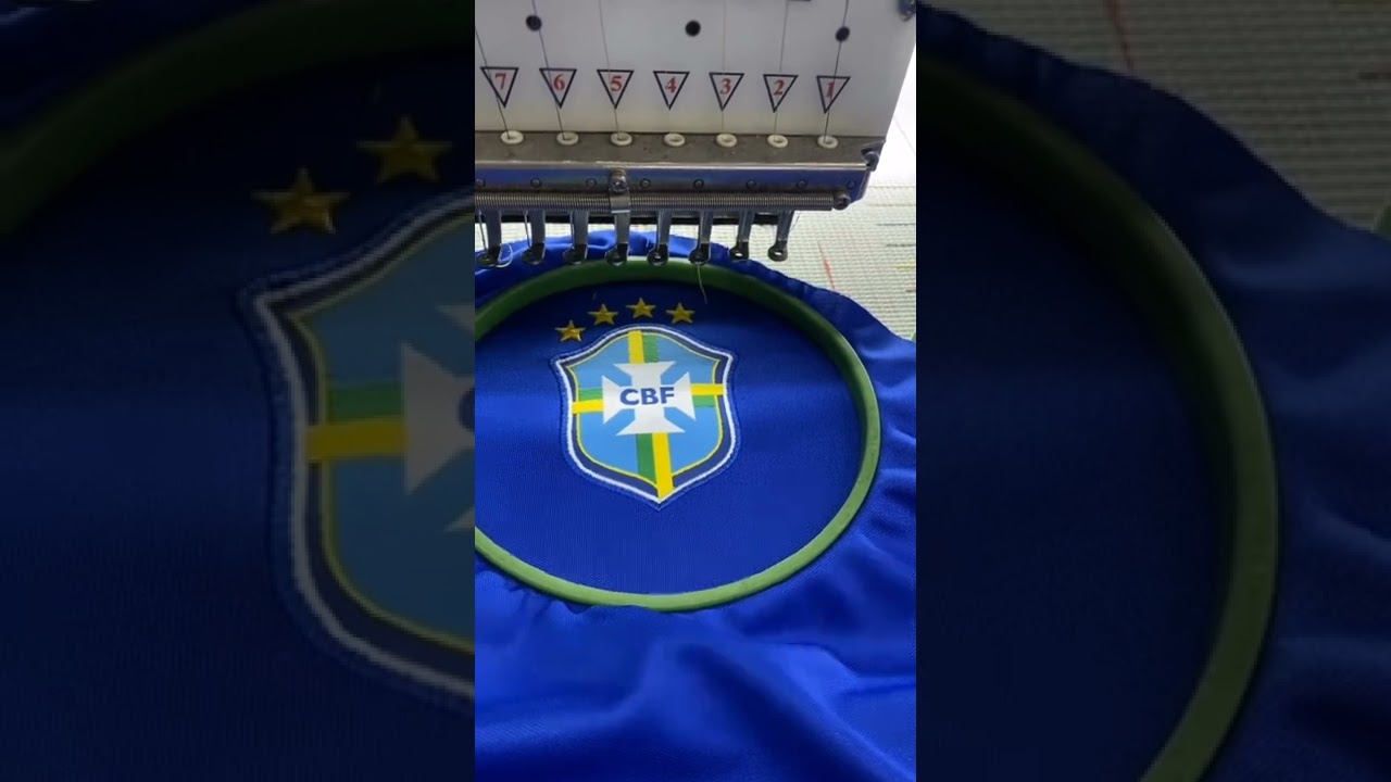 Vídeo fábrica camisa do Brasil Azul COPA DO MUNDO