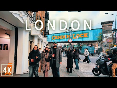 🇬🇧 London Walking Tour Through Camden Town to Holborn 4K
