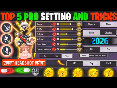 Free Fire Max Auto Headshot Trick 2026 Sensitivity Setting | 2gb, 4gb, 6gb Ram Headshot Sensitivity