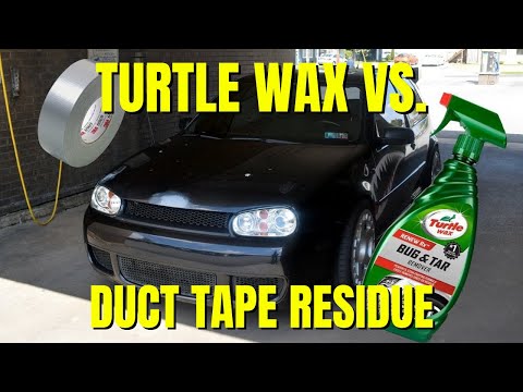 Turtle Wax Bug and Tar Remover vs. 5 Month Old Duct Tape Residue MK4 R32