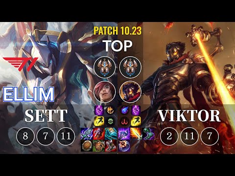 T1 Ellim Sett vs Viktor Top - KR Patch 10.23