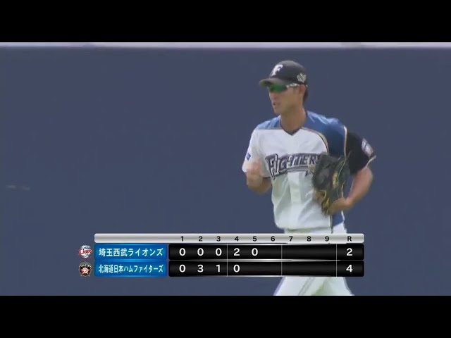 【ファーム】ファイターズ・姫野が長駆走り抜けてランニングキャッチ!! 2017/8/23 F-L(ファーム)