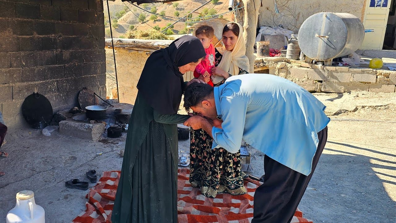 Emotional Farewell: Nomadic Family's Journey for Survival