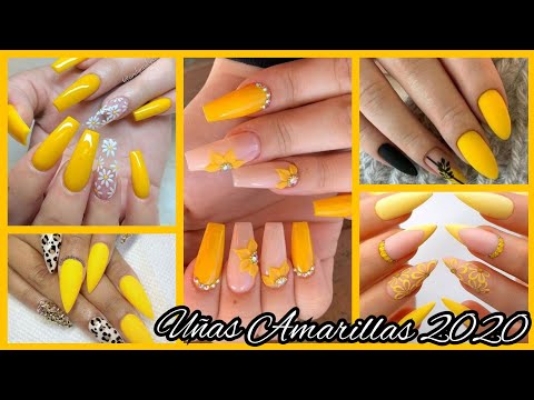 DISEÑOS DE UÑAS💅COLOR AMARILLO DIFERNTES TONALIDADES/NAIL YELLOW 2020/NIAL 2021 AMARILLAS
