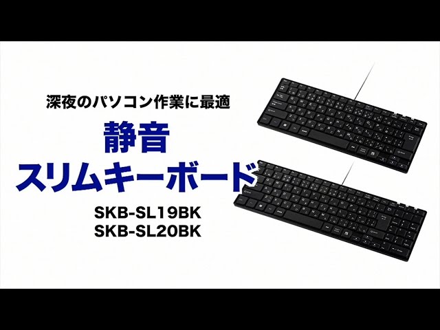SKB-SL20BK / 静音スリムキーボード（ブラック）