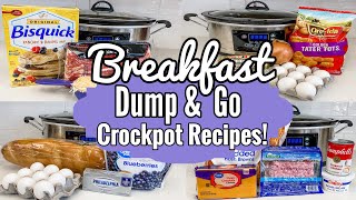 5 DUMP & GO CROCKPOT BREAKFAST IDEAS! | The EASIEST Slow Cooker Breakfast Recipes! | Julia Pacheco