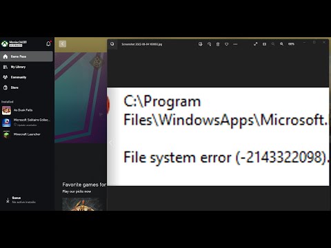 Исправить ошибку файловой системы Xbox Game Pass, не запускающую ошибку (-2143322098)