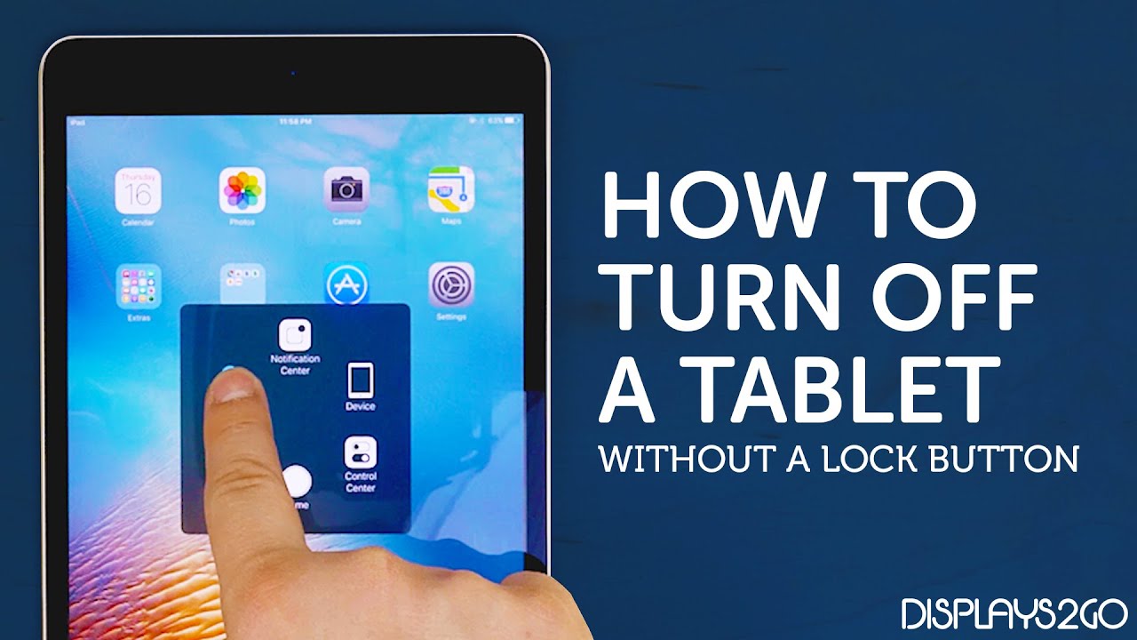 How to Turn Off an iPad or Samsung Galaxy Tablet Without the Lock Button