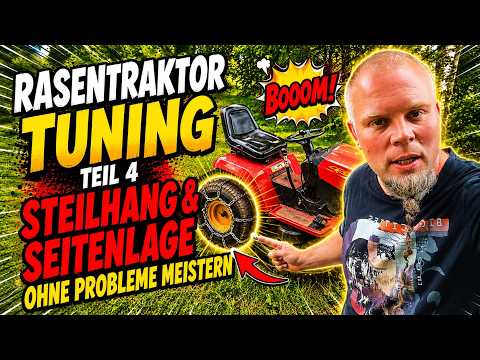 Rasentraktor Tuning Teil 4 - Traktion mit Hang & Schräglage? Kein Problem mit diesen Schneeketten