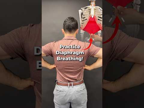 This is how to practice breathing properly with your diaphragm! #breathing #posture #diaphragm #pt
