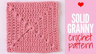 Easy Solid Granny Square – Beginner-Friendly Crochet Pattern